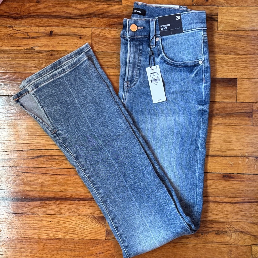 Express Skyscraper mid rise jeans
